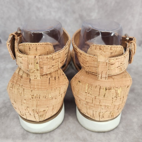 Sofft Malana‎ Sandals Brown Leather Strappy Comfort Cork Wedge size 10 Gladiator - Picture 3 of 6
